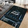 Minimalist Foo Fighters Inspired Collage Area Rug, Non-Slip Washable Throw Carpet for Living Room Bedroom Entryway Home