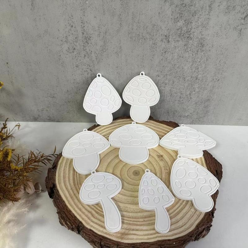 Pilzanhänger mit Lochformen Pilzschlüsselanhänger Epoxidharzformen Pilzsilikonformen DIY Kunsthandwerk Herstellung