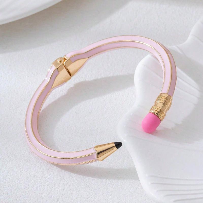 1PC Artistic & able Pencil Shaped Bracelet, Elegant Design Suitable For Women's Daily Wear, Great Gift