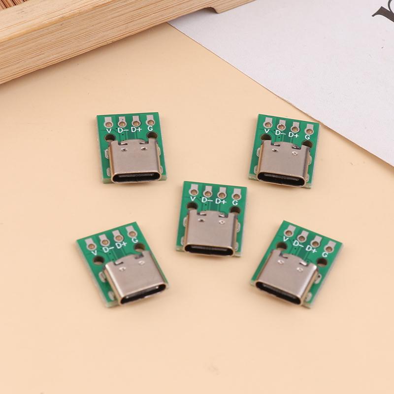 5Pcs Usb Adapter Board Typec16P To 2.54 Pin Terminal Upgrade Version With Holes For Fixation