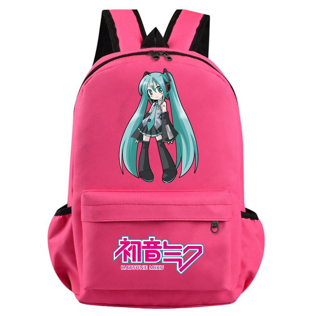 Anime Kreslený Batoh s Potiskem Hatsune Miku pro Teenagera Studenta Dívku Chlapce Školní Taška Velkokapacitní Vodotěsná Cestovní Taška Dárek
