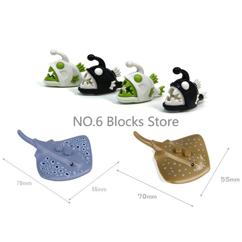 MOC Animali Blocchi da Costruzione Zoo della Foresta Tigre dai Denti a Sciabola Orso Alce Elefante Aquila Squalo Scimmia Leone Giocattolo Mini Mattoncino Regalo per Bambino S09