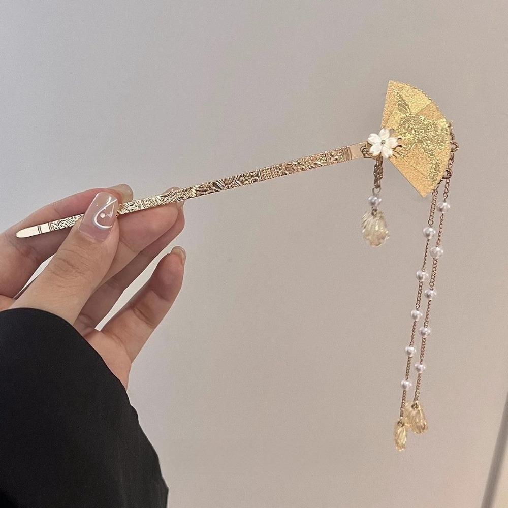 Leuchtender Haarnadel Chinesischer Stil Metall Haarnadeln High-End Blumen Haarspangen Frauen