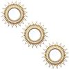 3PC/Set Wall Decor Round Wall Mirror Sets Hanging Mirror Gold Hanging Mirror Living Room Background