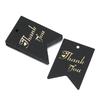 50pcs/Lot Stamping Thank You Paper Card Tags Jewelry Hang Tag Black White Paper Cards Jewelry Accessories Price Label Wholesale