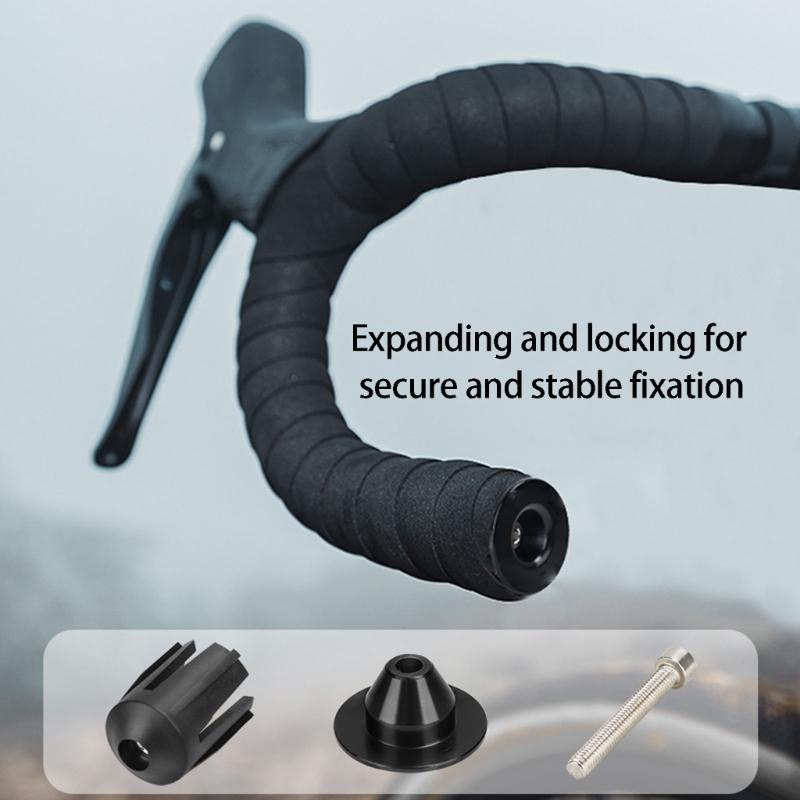 Universally Fit Aluminum Bike Handlebar End Cap Easy To Install Handlebar End Plugs For Various Riding Conditions