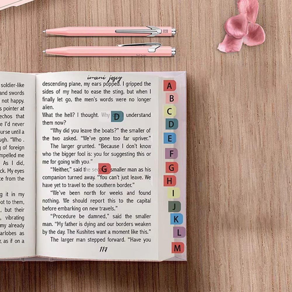 Colorful Alphabet Page Markers Small Strips Sticky Index Tabs Page Marker Sticky Flags Binders