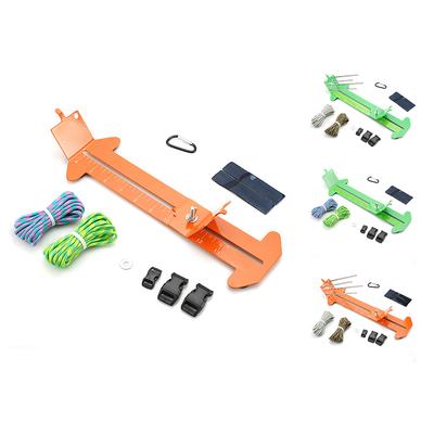 Stojan na paracordový náramek Paracord Jig Bracelet Maker Sada nástrojů na paracord Nastavitelný kovový tkalcovský stojan na náramky Sada nástrojů na paracord DIY Řemeslo