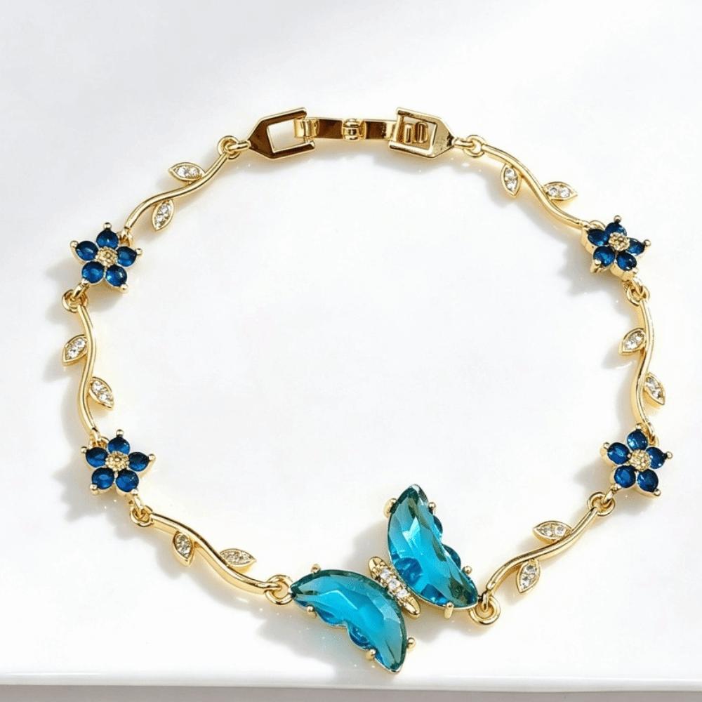 Crystal Inlay Crystal Bracelet Zirconia Women Bracelet Minimalist Look Leaf Bracelet Dating Outfit