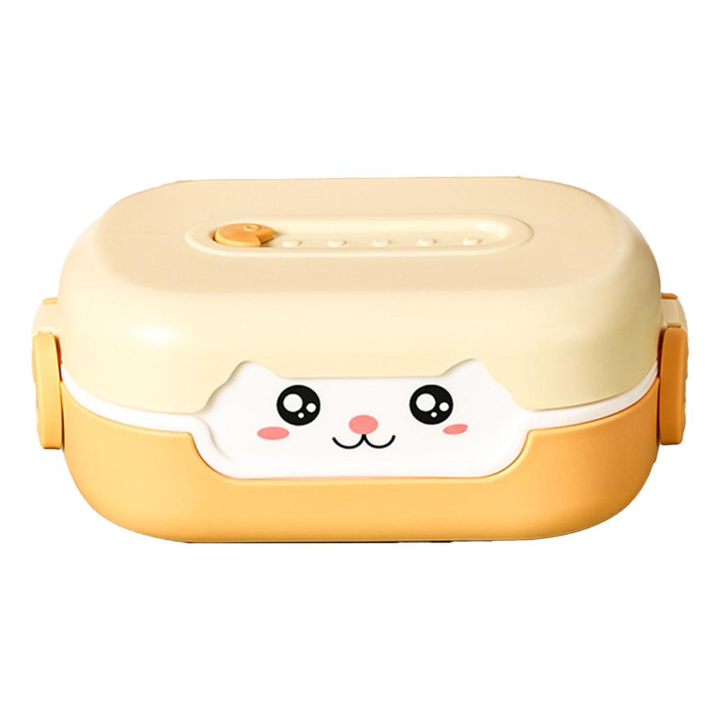 Children"s Cartoon Container 700ml Double Insulation Microwaveable Toddler Lunch Box for Picnic