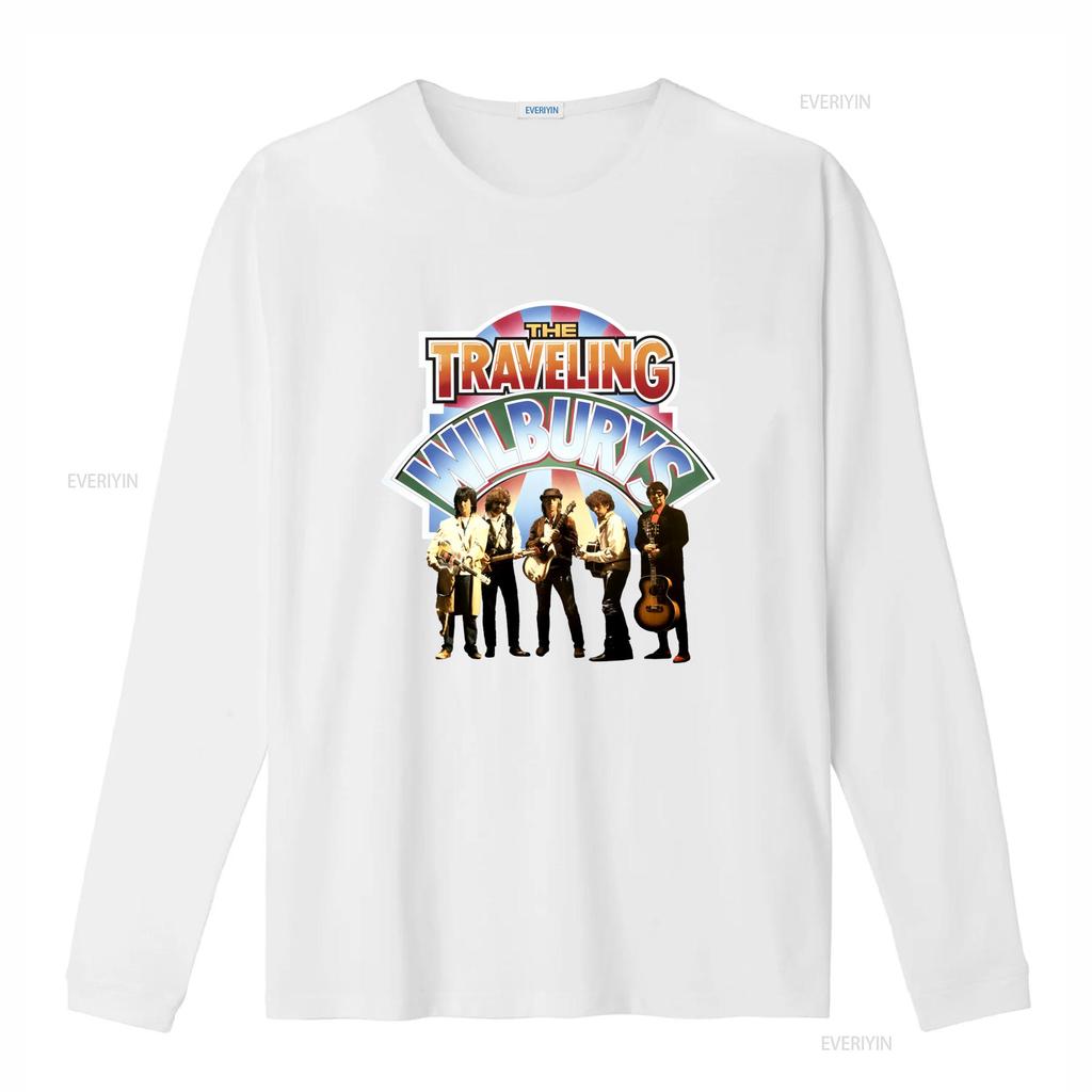 T-shirt con Stampa Foto The Traveling Wilburys Band Fan di Musica Rock Stile Vintage vintage Lavata Unisex Leggermente Elastica