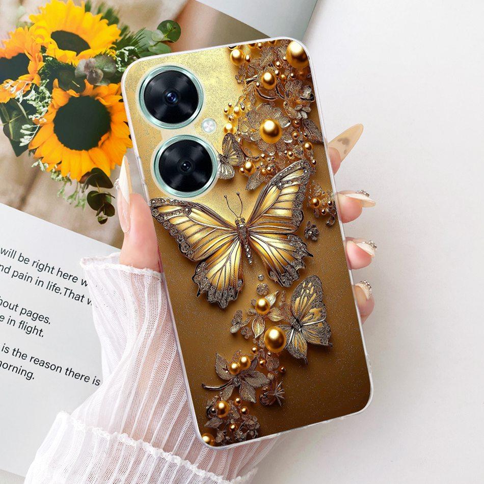 For Huawei Nova 11i Cute Flower Butterfly Cat Painted Case For Huawei Nova11i MAO-LX9 Soft Silicone TPU Phone Cases