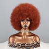 MISSQUEEN Parrucca riccia crespa a sbuffo corto da donna afro fibra sintetica zenzero rosso arancione parrucca soffice cosplay da indossare ogni giorno