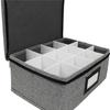 Wine Glass Storage Box Holds 12 Standard Size Glasses With Dividers Carry Handles Included