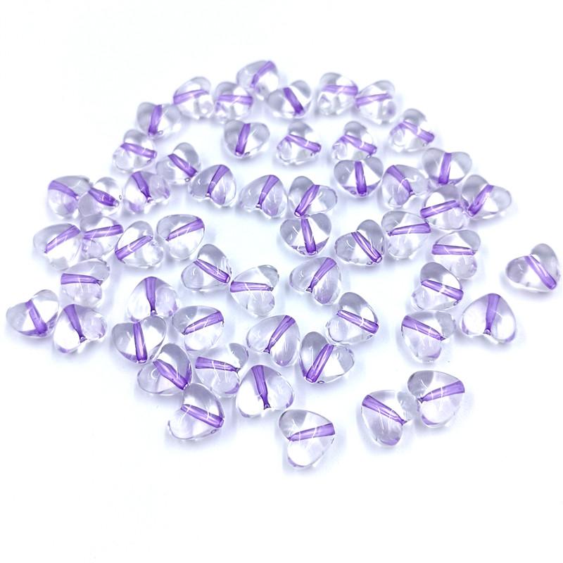 Potřeby do domácnosti Velkoobchod Love Heart Akrylové korálky Průhledné volné vymezovací korálky Náramky pro vlastní potřebu Příslušenství pro výrobu šperků Vícebarevná 9barevná