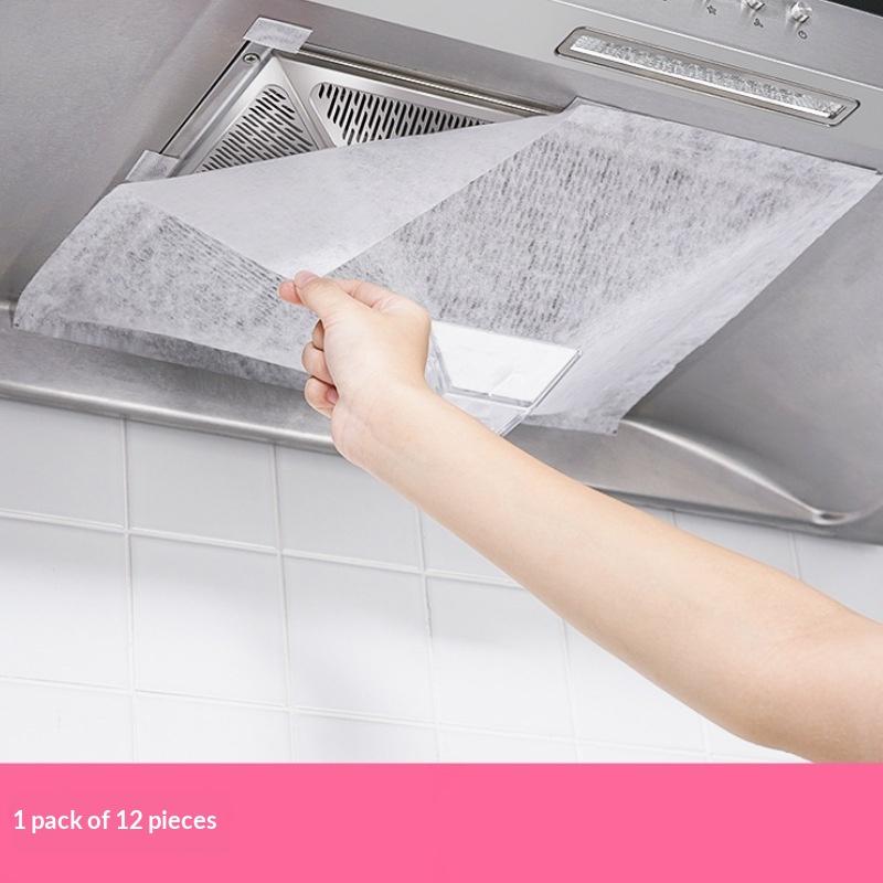 High-Performance Kitchen Oil Stickers Range Hood Filter Set - Smoke-Free Universal Fit Durable Oil Absorption Sticker Protection