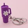 Popular Soft Rubber Stanley Cup Pendant Keychain - Creative Milk Tea Cup Keyring Available