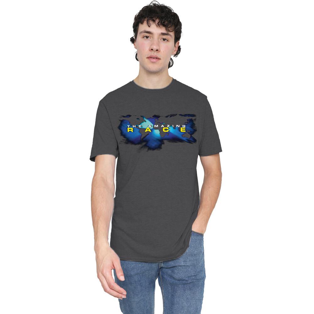 Amazing Race Faded Globe T-Shirt S-2XL Charcoal L