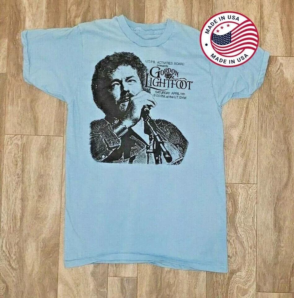 1978 vtg GORDON LIGHTFOOT ENDLESS WIRE Shirt Light Blue Unisex S-5XL Unisex T-Shirt L