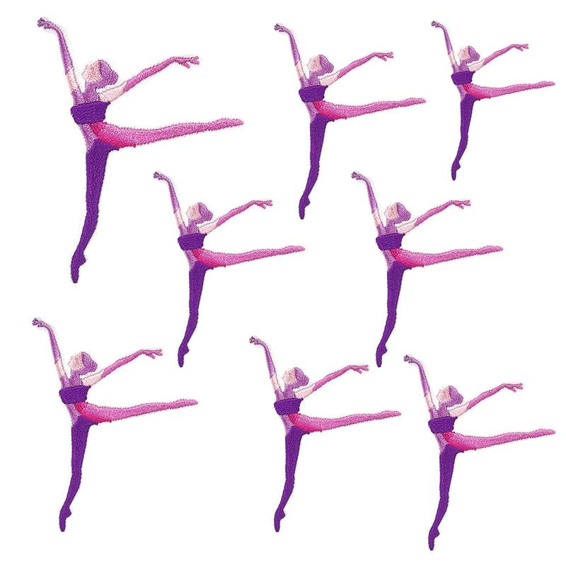 10pcs /Lots Ballet Girls /Dancing Shoes Embroidery Patch Cartoon Love Heart /Letter Patches Iron On Patches For Dance Skirt Sew Diy 