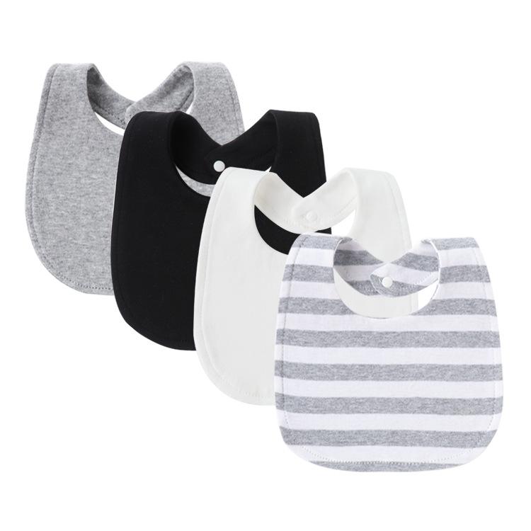 Newborn Baby Bibs Pure Cotton Double Layer Drool Bibs High Absorbency Burp Cloths For Infants Toddlers Soft Skin Friendly