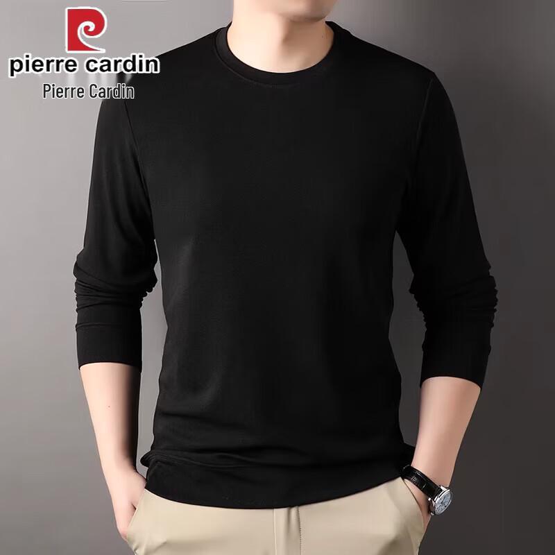 Pierre Cardin Men's Round Neck Long Sleeve Pullover T-Shirt