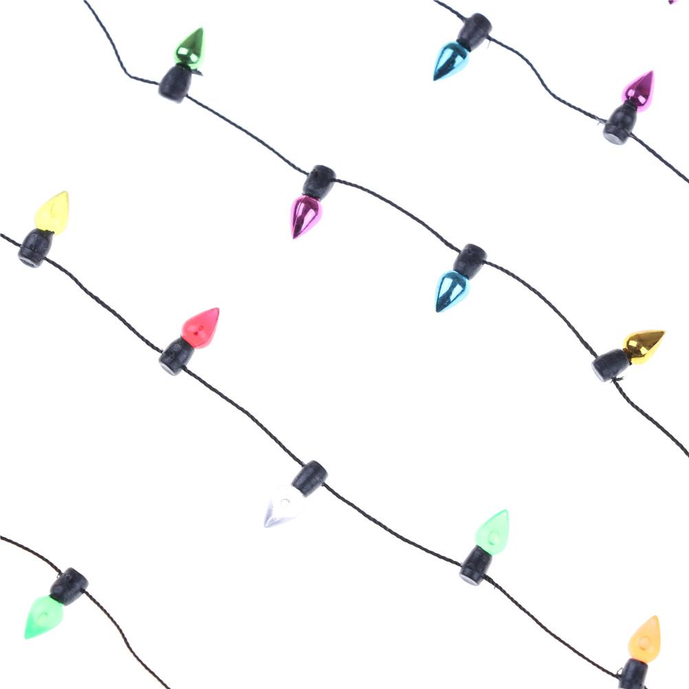0.5m 1:12 Scale Miniature Christmas Lights - Multi-Color Plastic String Lights for Dollhouse