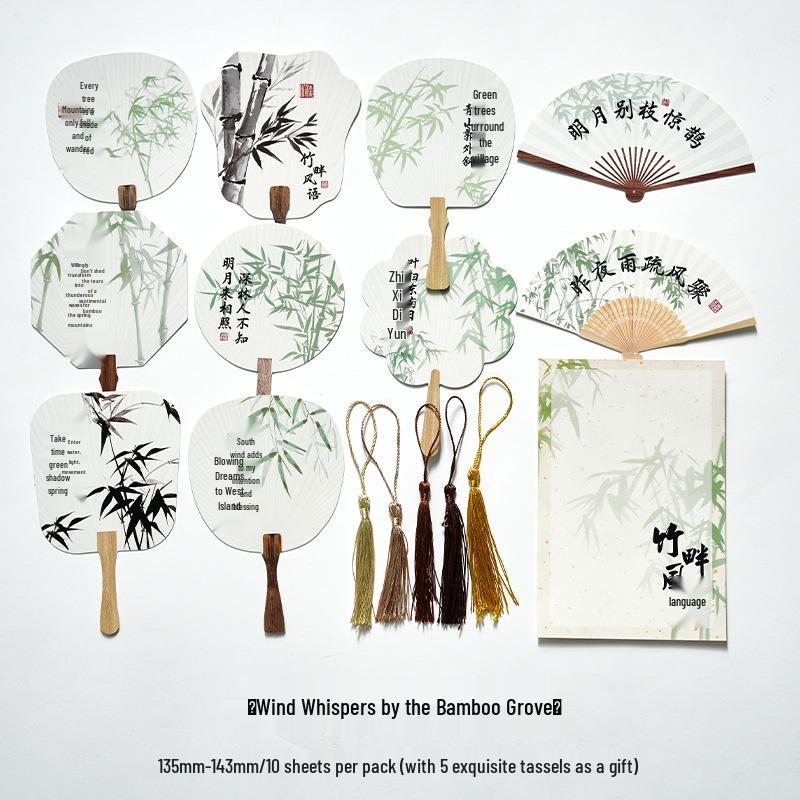 EarlyMo Fengya Calligraphy Fan-Shaped Blessing Cards DIY Kit