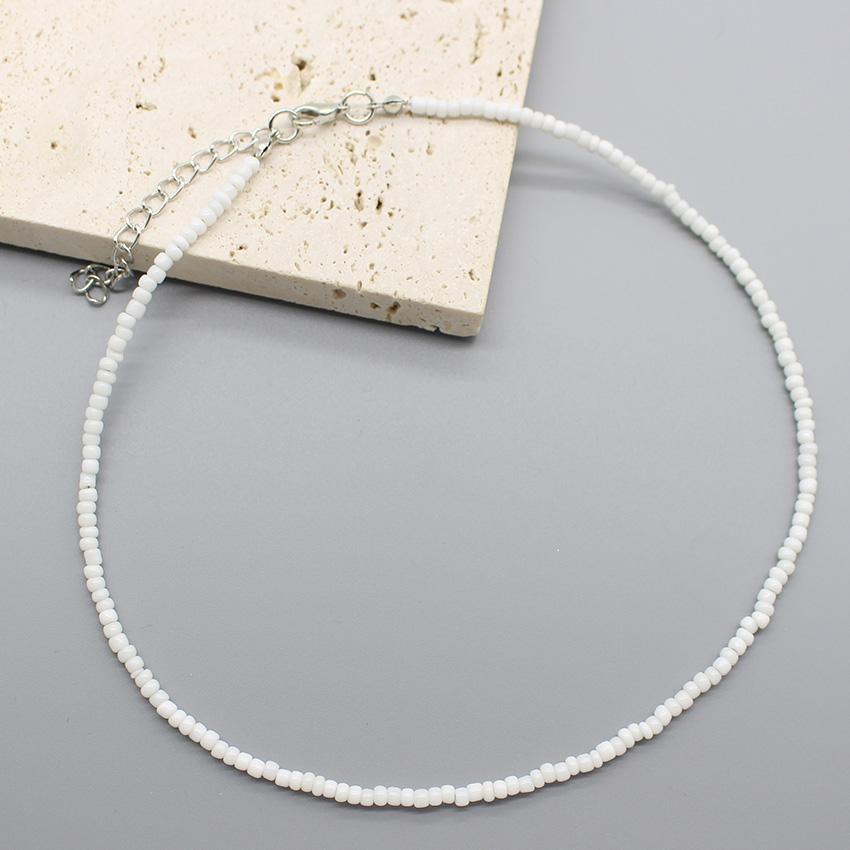 Simple Seed Beads Choker  Women Korean Fashion Charm Colorful Handmade Boho Collar Chain Neck Necklace Femme Jewelry  Gift