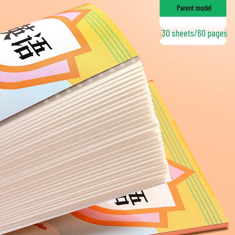 A5 English Elementary School Workbook: Four Lines, Three Spaces, Grades 1-3