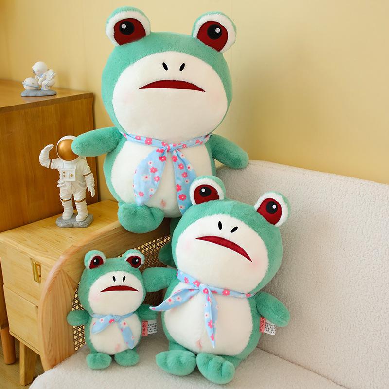 And Soft Cuddly Green Frog Plush Toy With Pp Cotton Creative Funny Option Gift