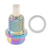 M14 X 1.5 Aluminum Magnetic Oil Drain Plug Fit for Honda/Ford/Hyundai with Crush Washer Gasket Universal Magnetic Oil Drain Plu Oil Drain Plugs 3