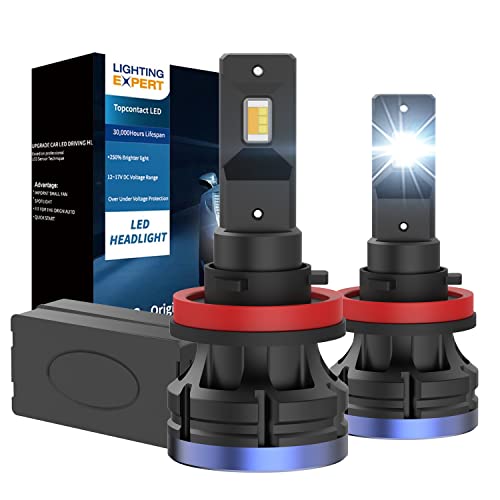 

Autoyes H11/H9/H8 LED Headlights for Cars, New Vehicle Inspection Compliant, 6000K White Light, 3000K Yellow Light, Two-Color Light, 16000LM, 50W