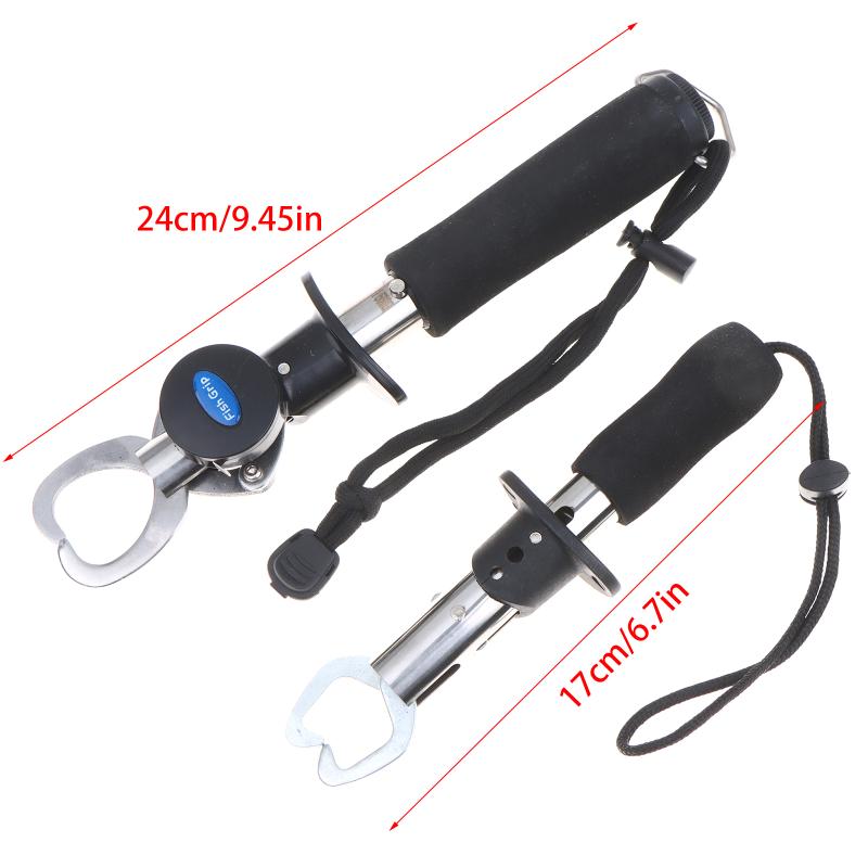 1Pc Fishing Gripper Portable Stainless Steel Fish Lip Controller Handle Grab Fishing Tackle Plier Holder With Weight Scale