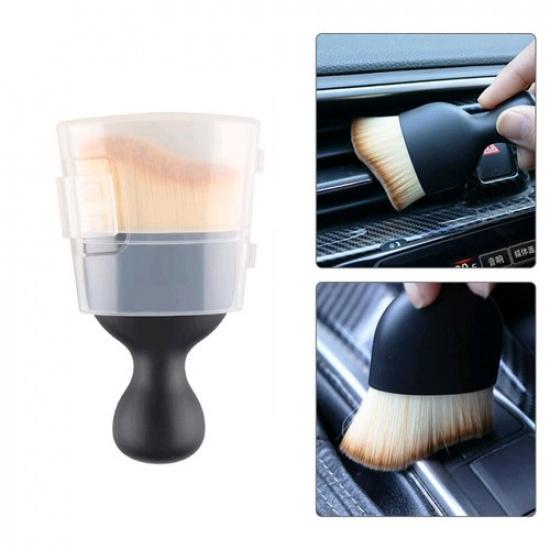 Car Accessories Air Conditioner Clean Brush Outlet Cleaning Brush Tool w/ Cover