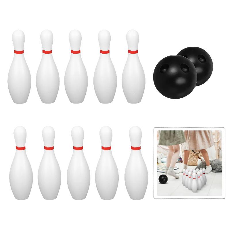 Bowling Set Indoor Sports Props Family Party Game Ball And Pins Bowling Leisure Entertainment Plastic Funny Bowling Set TMZ