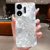 Für Itel P55 5G Hülle Ite Power 55 5G Handyhülle Blume Schmetterling Dünne Hüllen P661N P665L Capa Transparent Weiches Silikon TPU Cover