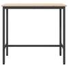 Natural Table 100 x 50 x 91 cm Engineered Wood and Steel