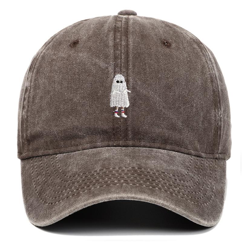 Halloween Geist Gestickte Baseballkappe Geeignet für Verschiedene Anlässe Modische Verstellbare Leichte Kappe