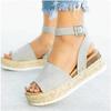 New Women's Shoes Hemp Rope Wedge Heel Light Bottom Fish Mouth Sandals Women