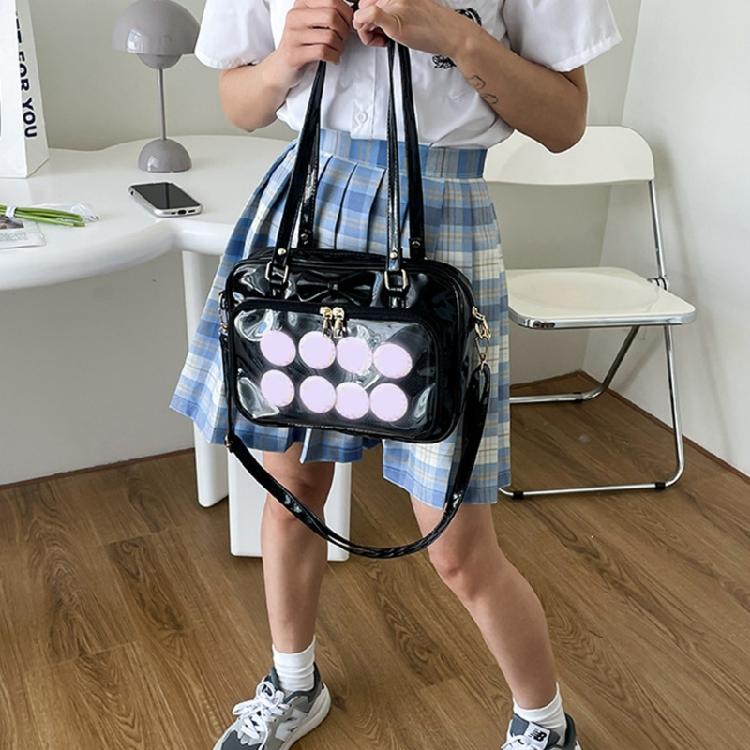 Damska Przezroczysta Torebka na Ramię DIY Ita Bag Dziewczęca Urocza Torebka Crossbody do Szkoły