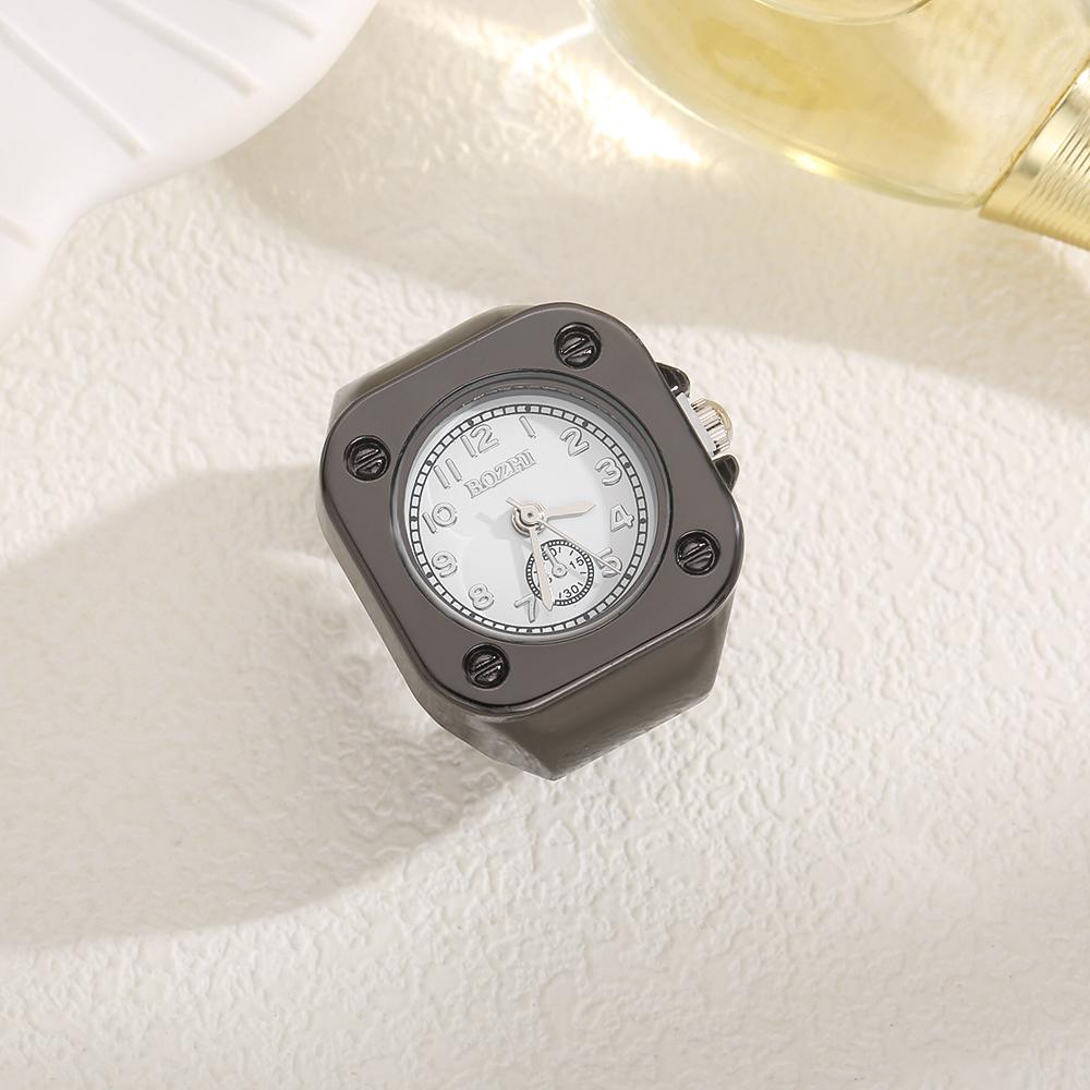 Anéis de relógio de quartzo elástico elástico vintage punk para mulheres homens amantes par relógios
