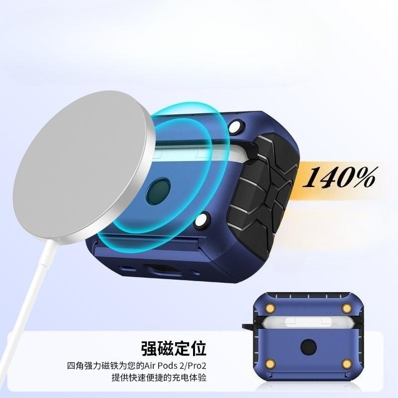 New Secure Lock Clip Earphone Case Cover for AirPods Pro 2nd Generation Shockproof Case for AirPods 4 with Phone Holder