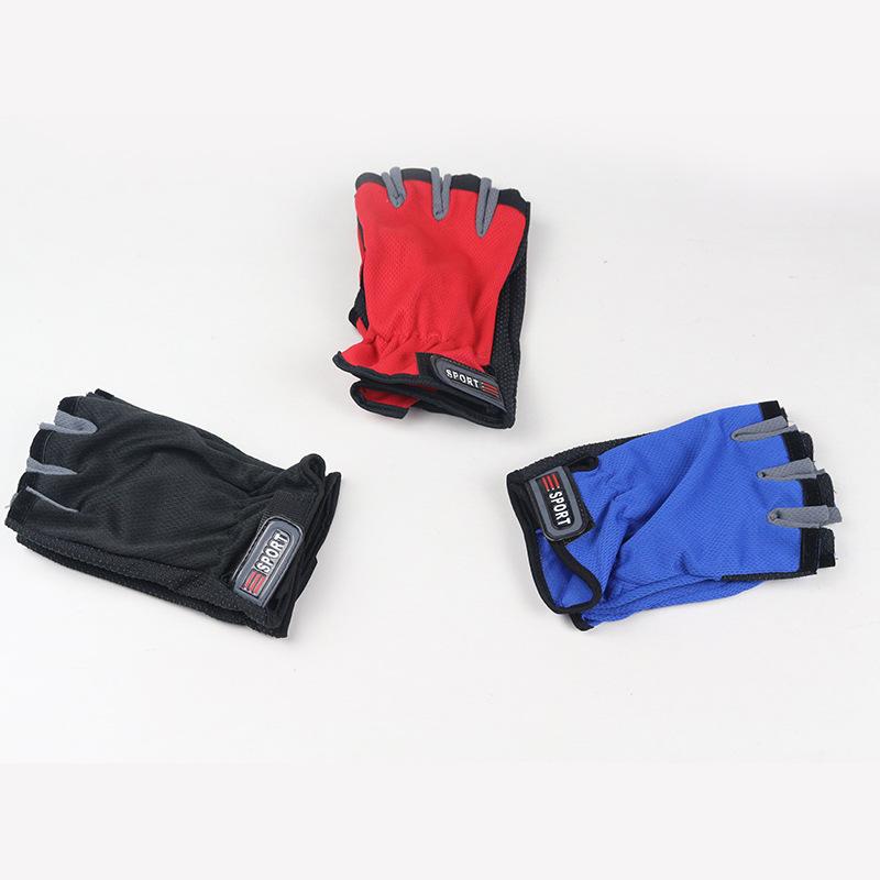 Summer Fishing Sunscreen Gloves Men Breathable Net Design Non-slip Electric Vehicle Bicycle Non-slip Dew Three-finger Touch Screen