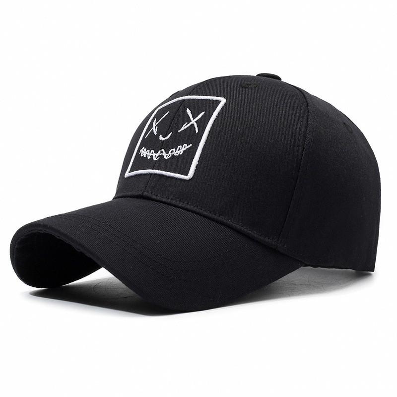 Baseball Cap With Embroidered Face Expression For Sun Protection And Trendy Style For Men And Women