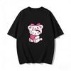 Summer Hello Kitty Cartoon Printed Short Sleeve Pure Cotton Tshirt Womens Family Matching Outfits Classic Fashion Tee Top