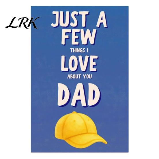 Unique Gift for Father Fill-in-the-blank Memory Book, Just A Few Things I Love about You Dad Journal, 51 Appreciation Journal Sheets Book Keepsake,