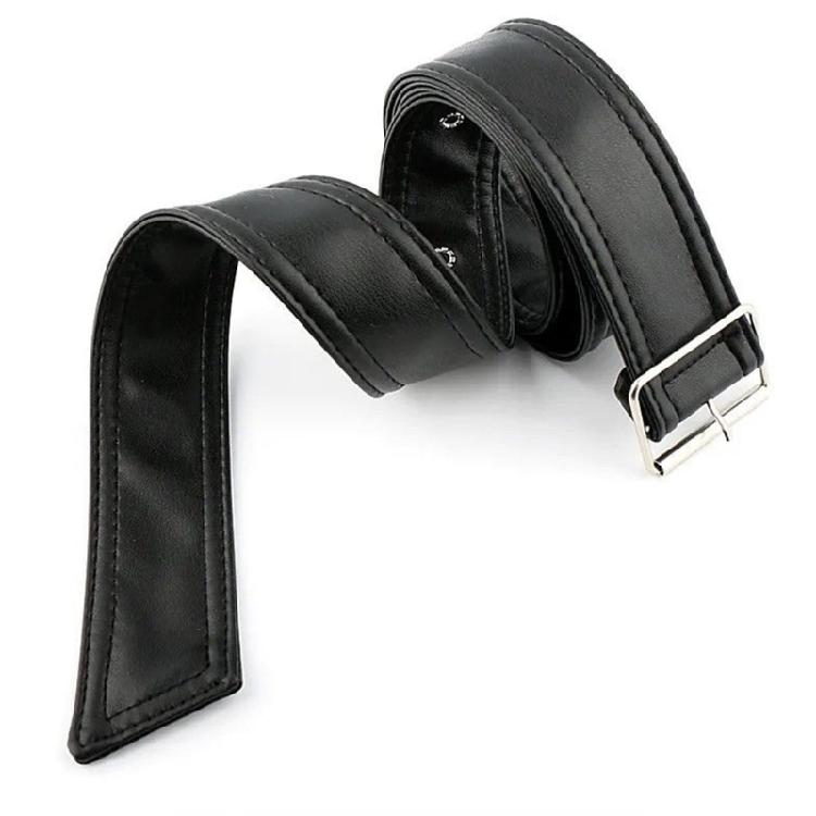 Practical Black PU Belt Flexible Waist Strap Adults Teens Adjustable Length Soft Comfortable Design