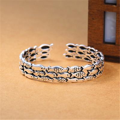 925 Sterling Ezüst Hal Karkötők és Karperecek Állítható Karkötő Nőknek Sterling-ezüst-ékszerek Pulseira Feminina Jjlkfjd