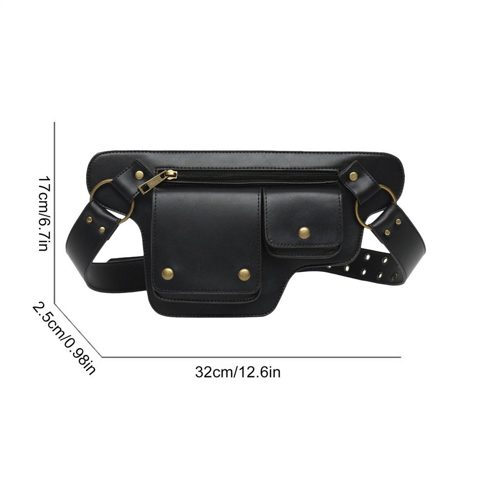 

Renaissance Belt Bag Adjustable Strap Satchel With Multiple Pockets Renaissance Bag For Women Men Costume Pirate Cosplay